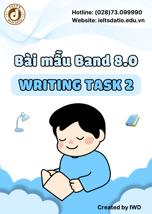 Tải FREE sách Bài Mẫu Band 8.0 Writing Task 2 PDF