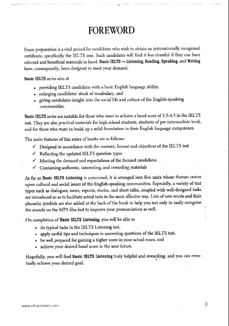 Tải FREE sách Basic IELTS Listening PDF - Tác Giả Li Ya Bin