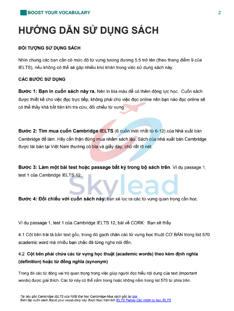 Tải FREE sách Boost Your Vocabulary Cambridge IELTS 10 PDF