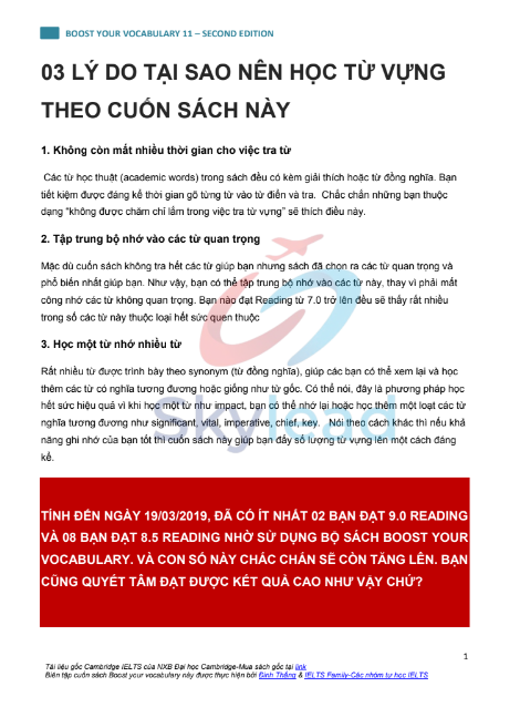 Tải FREE sách Boost Your Vocabulary Cambridge IELTS 11 PDF - Second Edition