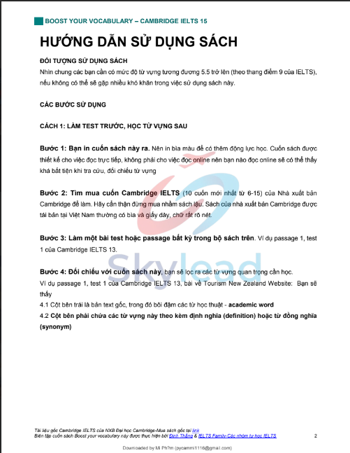 Tải FREE sách Boost Your Vocabulary Cambridge IELTS 15 PDF - Second Edition