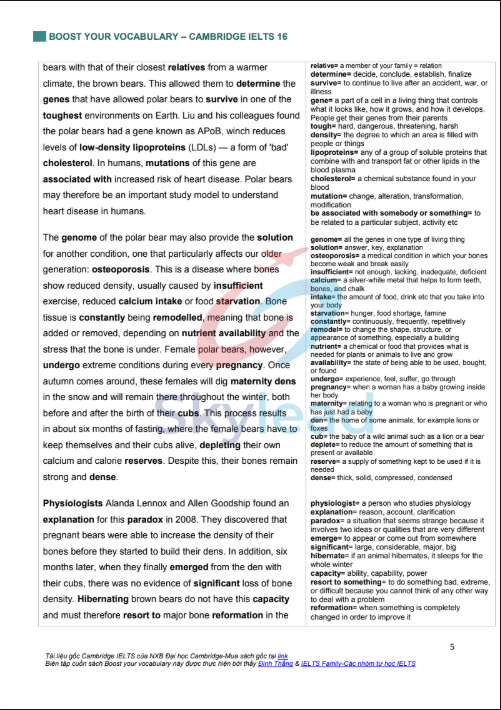 Tải FREE sách Boost Your Vocabulary Cambridge IELTS 16 PDF - Second Edition 2