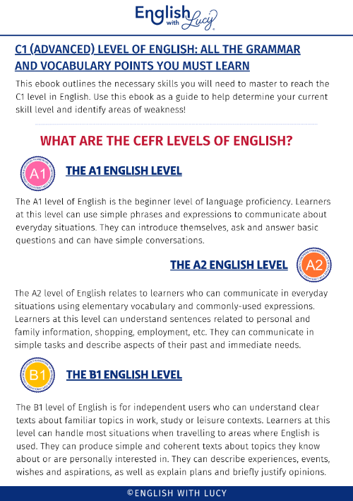 Tải FREE sách C1 Advanced Level Of English PDF - All The Grammar And Vocabulary Points You Must Learn