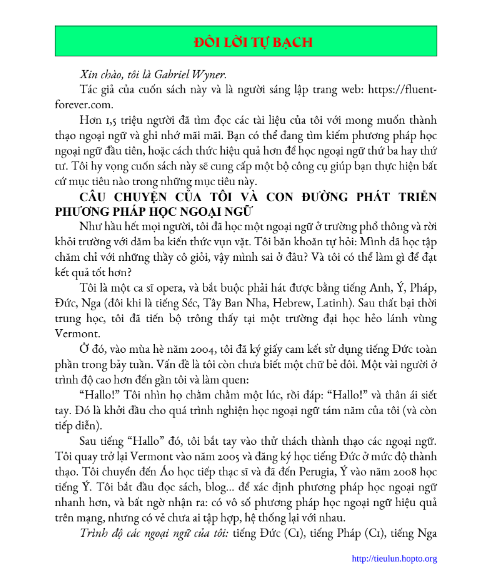 Tải FREE sách Cách Học Ngoại Ngữ Nhanh Và Không Bao Giờ Quên PDF có tiếng Việt