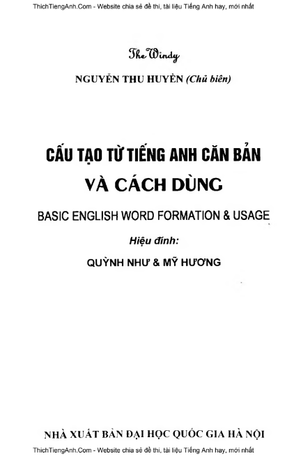 Tải FREE sách Cấu Tạo Từ Tiếng Anh - Căn Bản Và Cách Dùng PDF có tiếng Việt 4 Tải FREE sách Cấu Tạo Từ Tiếng Anh - Căn Bản Và Cách Dùng PDF có tiếng Việt