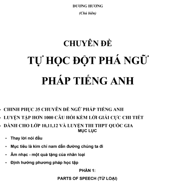 Tải FREE sách Chuyên Đề Tự Học Đột Phá Ngữ Pháp Tiếng Anh PDF