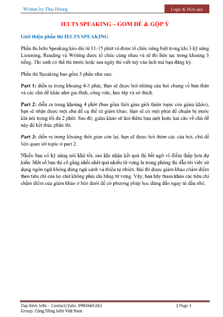 Tải FREE sách Đáp Án IELTS Speaking 2021 - Thái Hoàng PDF có tiếng Việt 3 Tải FREE sách Đáp Án IELTS Speaking 2021 - Thái Hoàng PDF có tiếng Việt