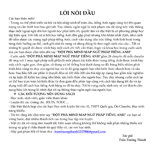 Tải FREE sách Đột Phá Mind Map Ngữ Pháp Tiếng Anh PDF