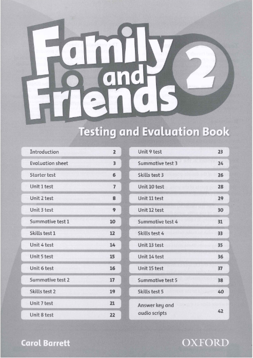 Tải FREE sách Family And Friends 2 PDF - Testing And Evaluation Book