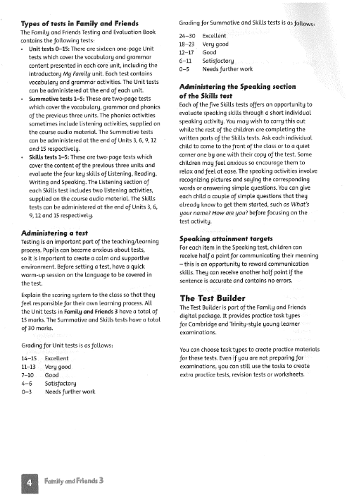 Tải FREE sách Family And Friends 3 PDF - Testing And Evaluation Book