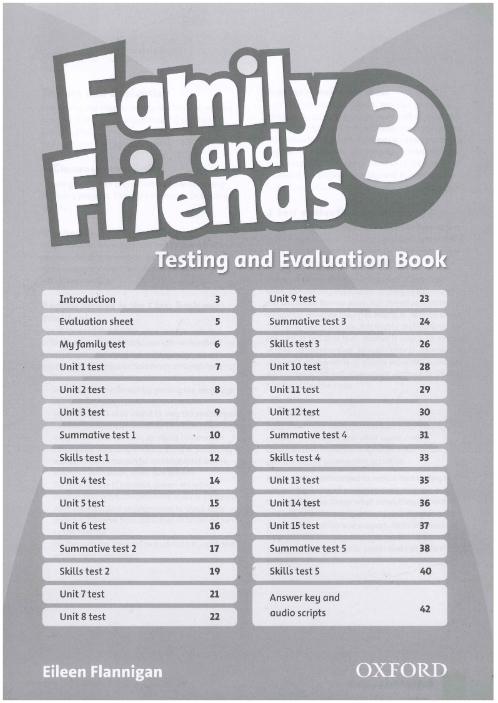 Tải FREE sách Family And Friends 3 PDF - Testing And Evaluation Book