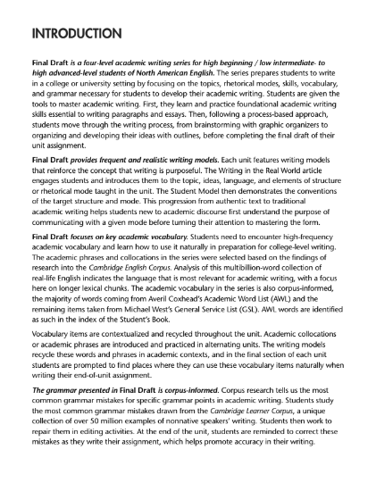 Tải FREE sách Final Draft 3 Teacher's Manual Cambridge