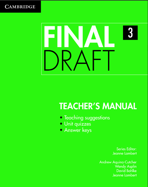 Tải FREE sách Final Draft 3 Teacher's Manual Cambridge