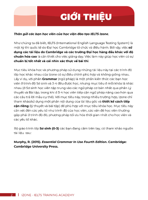 Tải FREE sách Giáo Trình IELTS Sơ Sinh 0 - 3.0 PDF có tiếng Việt