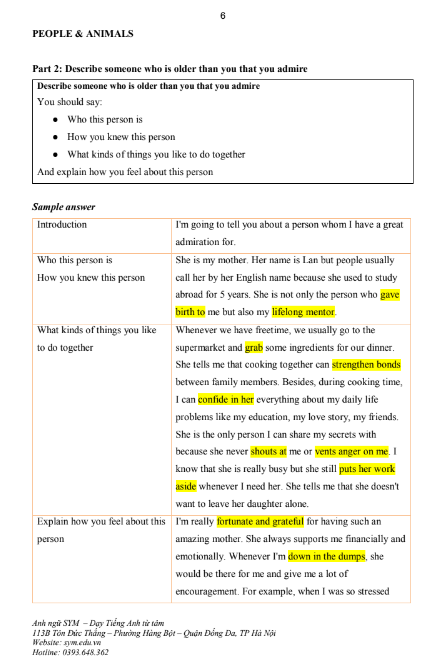 Tải FREE sách Gợi Ý Trả Lời Speaking Part 2 Và 3 Quý 2 - 2021 PDF