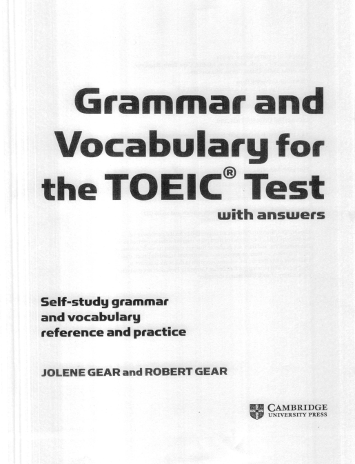 Tải FREE sách Grammar And Vocabulary For The TOEIC Test With Answers PDF