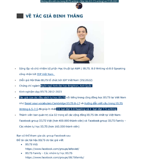 Tải FREE sách Hướng Dẫn Viết Câu Trong IELTS WRITING PDF có tiếng Việt