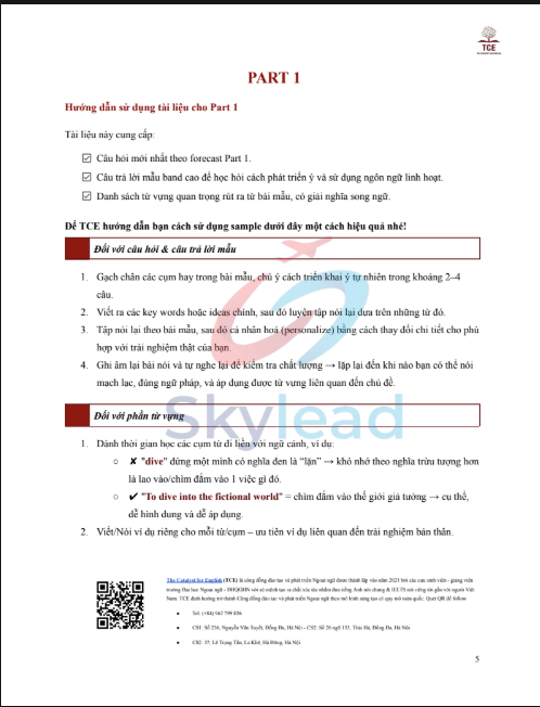 Tải FREE sách IELTS Speaking Forecast Quý 3 - 2025 - FREE EDITION PDF có tiếng Việt 1