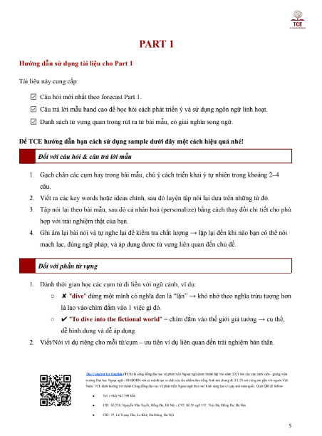Tải FREE sách IELTS Speaking Forecast Quý 3 - 2025 - FREE EDITION PDF có tiếng Việt 3 Tải FREE sách IELTS Speaking Forecast Quý 3 - 2025 - FREE EDITION PDF có tiếng Việt