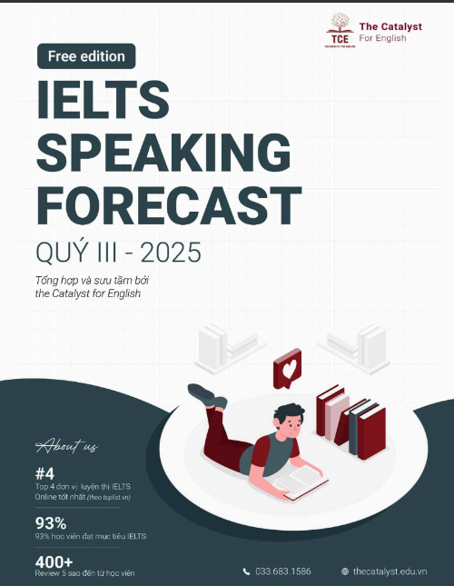 Tải FREE sách IELTS Speaking Forecast Quý 3 - 2025 - FREE EDITION PDF có tiếng Việt
