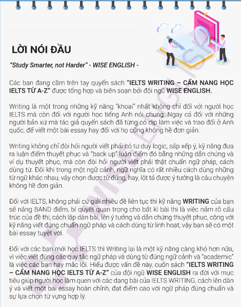 Tải FREE sách IELTS WRITING - Cẩm Nang Học IELTS Từ A - Z PDF có tiếng Việt 3 Tải FREE sách IELTS WRITING - Cẩm Nang Học IELTS Từ A - Z PDF có tiếng Việt