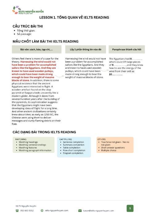 Tải FREE sách Khóa Học IELTS Reading Cơ Bản PDF