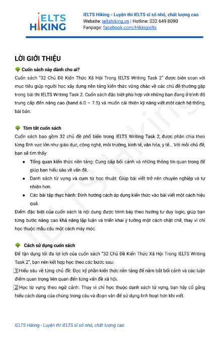 Tải FREE sách Kiến Thức Xã Hội IELTS Writing Task 2 PDF có tiếng Việt
