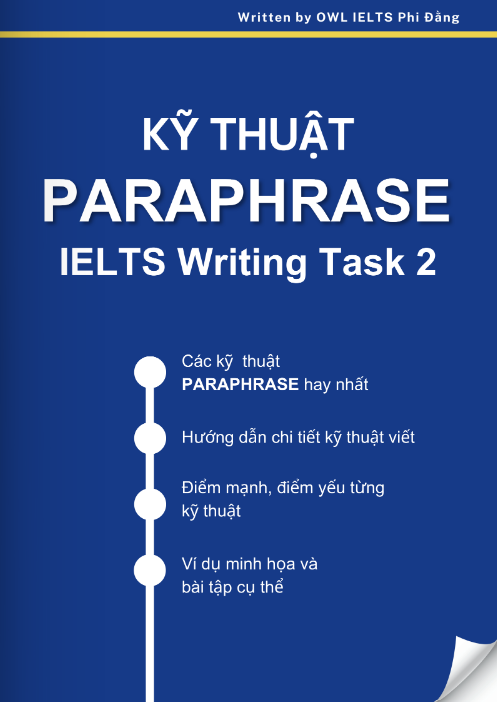 Tải FREE sách Kỹ Thuật Paraphrase IELTS Writing Task 2 PDF có tiếng Việt