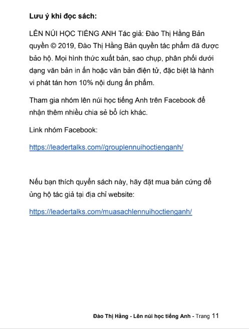 Tải FREE sách Lên Núi Học Tiếng Anh PDF có tiếng Việt