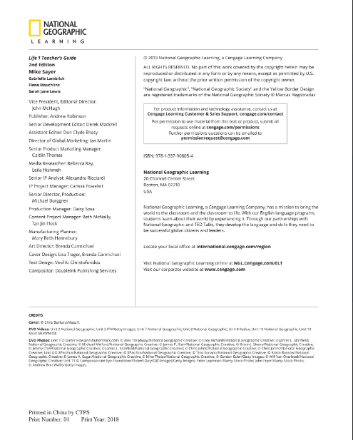 Tải FREE sách Life 1 Teacher's Guide PDF - Second Edition