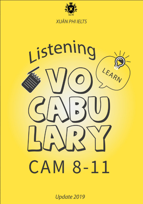 Tải FREE sách Listening Vocabulary Cambridge 8 - 11 PDF có tiếng Việt