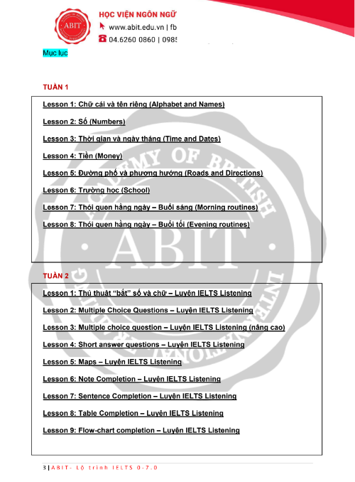 Tải FREE sách Lộ Trình Học IELTS Listening 7.0 Trong 30 Ngày PDF có tiếng Việt 3 Tải FREE sách Lộ Trình Học IELTS Listening 7.0 Trong 30 Ngày PDF có tiếng Việt