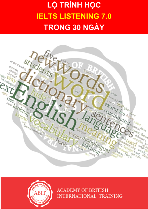Tải FREE sách Lộ Trình Học IELTS Listening 7.0 Trong 30 Ngày PDF có tiếng Việt