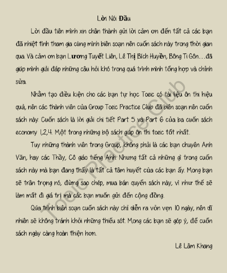 Tải FREE sách Lời Giải Economy 1,2,4 - TOEIC Practice Club PDF có tiếng Việt