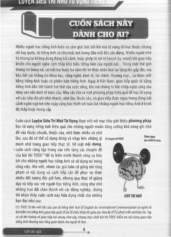 Tải FREE sách Luyện Siêu Trí Nhớ Từ Vựng Tiếng Anh PDF có tiếng Việt