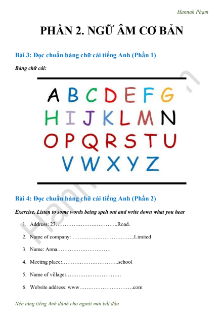 Tải FREE sách Nền Tảng Tiếng Anh Dành Cho Người Mới Bắt Đầu PDF