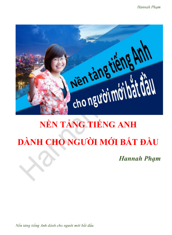 Tải FREE sách Nền Tảng Tiếng Anh Dành Cho Người Mới Bắt Đầu PDF