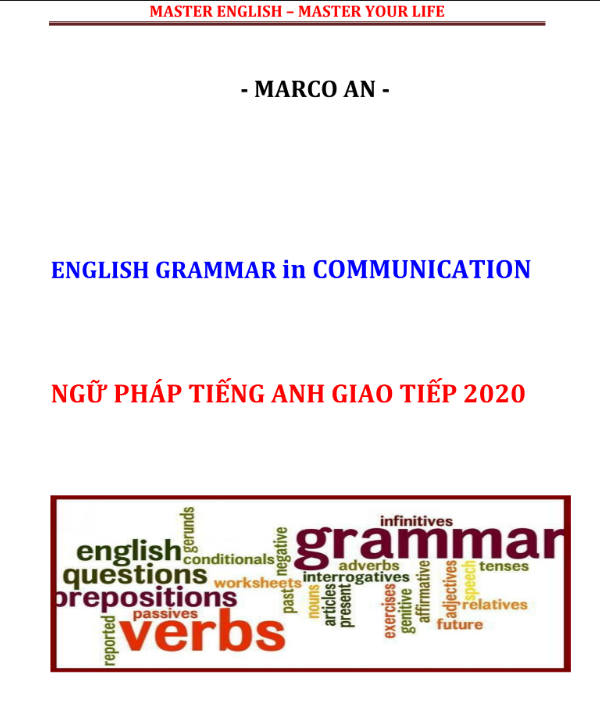 Tải FREE sách Ngữ Pháp Tiếng Anh Giao Tiếp 2020 PDF có tiếng Việt