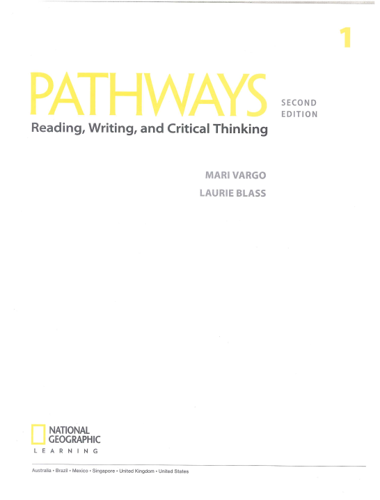 Tải FREE sách Pathways 1 Second Edition PDF - Reading, Writing And Critical Thinking