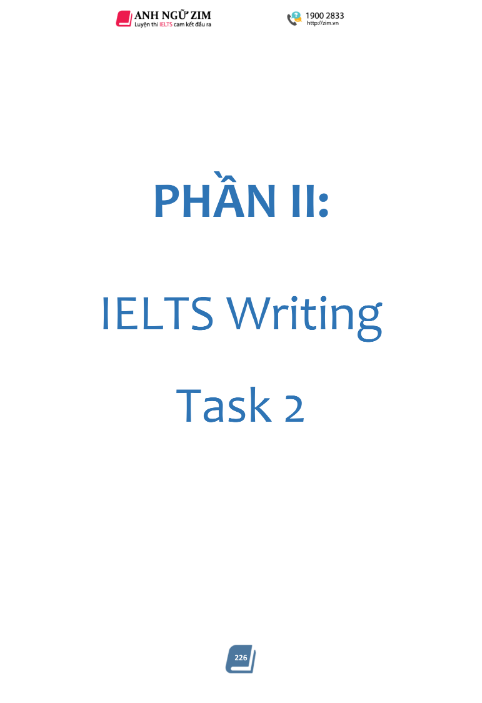 Tải FREE sách Phần 2 IELTS Writing Task 2 - Anh Ngữ Zim PDF