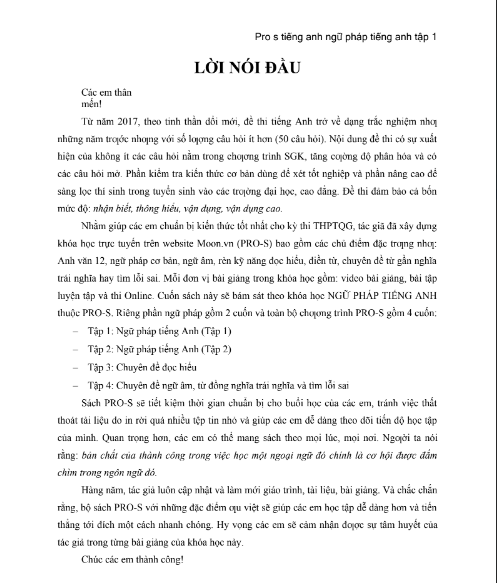 Tải FREE sách Pro S Tiếng Anh - Ngữ Pháp Tiếng Anh Tập 1 PDF có tiếng Việt 4 Tải FREE sách Pro S Tiếng Anh - Ngữ Pháp Tiếng Anh Tập 1 PDF có tiếng Việt