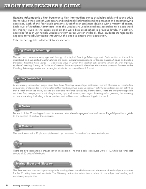 Tải FREE sách Reading Advantage 1 Teacher's Guide PDF - Third Edition