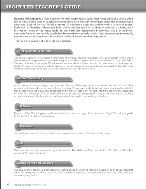 Tải FREE sách Reading Advantage 3 Teacher's Guide PDF - Third Edition