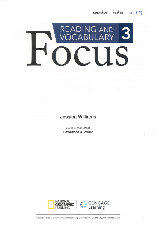 Tải FREE sách Reading And Vocabulary Focus 3 PDF