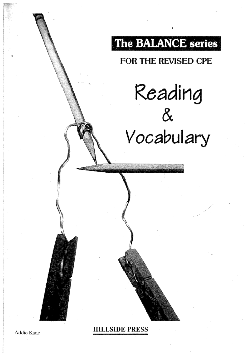 Tải FREE sách Reading And Vocabulary PDF - The Balance Series For The Revised CPE