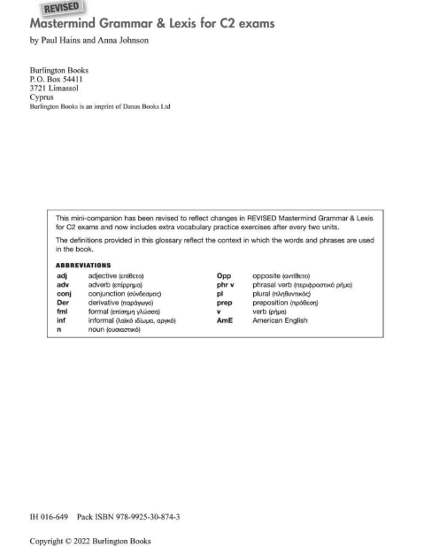 Tải FREE sách Revised Mastermind Grammar And Lexis PDF