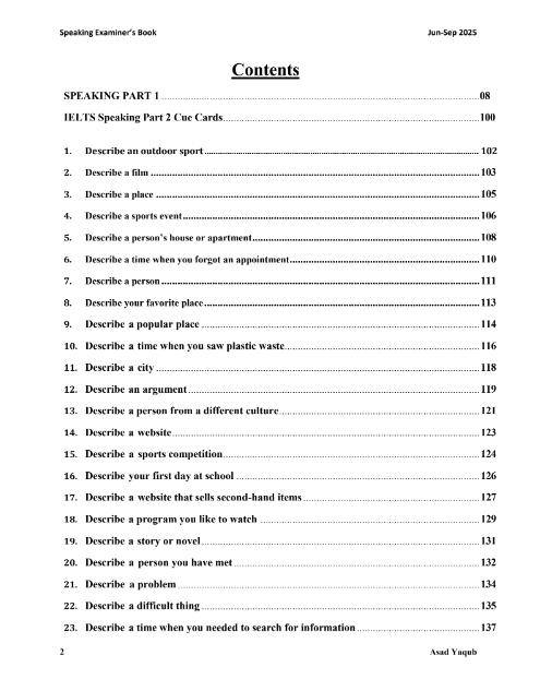 Tải FREE sách Speaking For 8.0+ Band PDF - Jun - Sep 2025