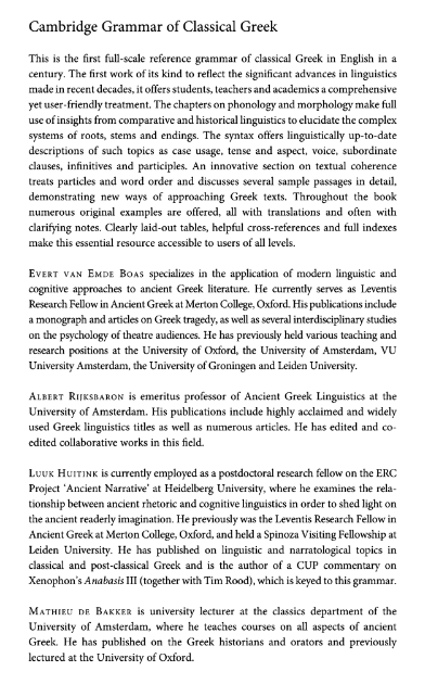 Tải FREE sách The Cambridge Grammar Of Classical Greek PDF