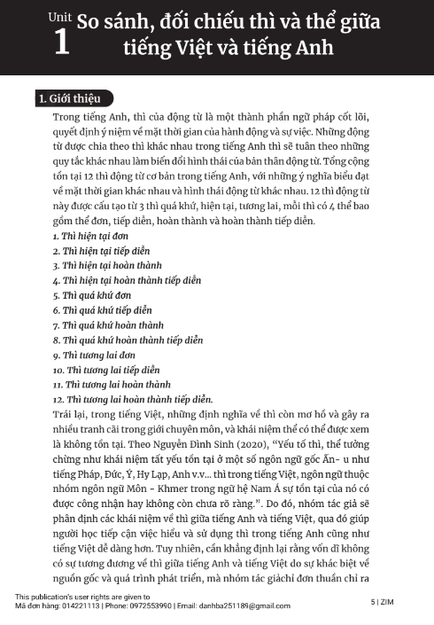 Tải FREE sách Thì Tiếng Anh - Giải Thích Ngữ Pháp Tiếng Anh Cơ Bản PDF