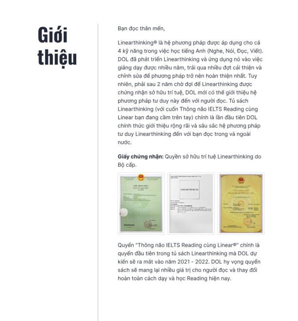 Tải FREE sách Thông Não IELTS Reading Cùng Linear PDF có tiếng Việt